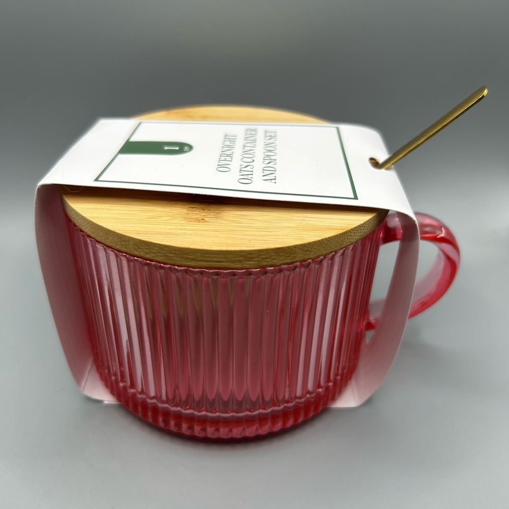 Target Bullseye Playground Overnight Oat Mug And Spoon PINK 12 oz. 2025 NEW